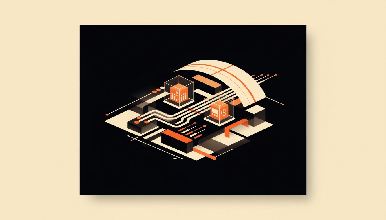 Illustration éditoriale pour « Agents IA pour les Opérations de Service Clientèle : Un Guide Pragmatique pour la Mise en Œuvre »