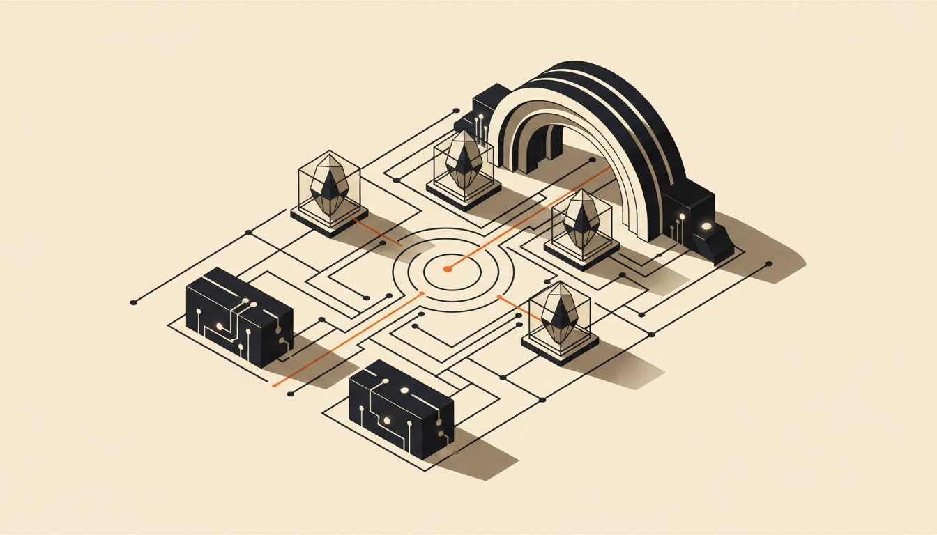 Illustration éditoriale pour « Évaluer les Fournisseurs et Équipes Internes d'Agents IA : Une Liste de Contrôle Axée sur la »