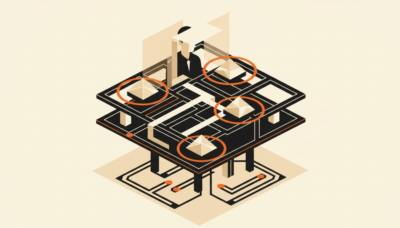 Illustration éditoriale pour « Gouvernance des Agents IA : Votre Grille d'Évaluation des Modèles de Livraison »