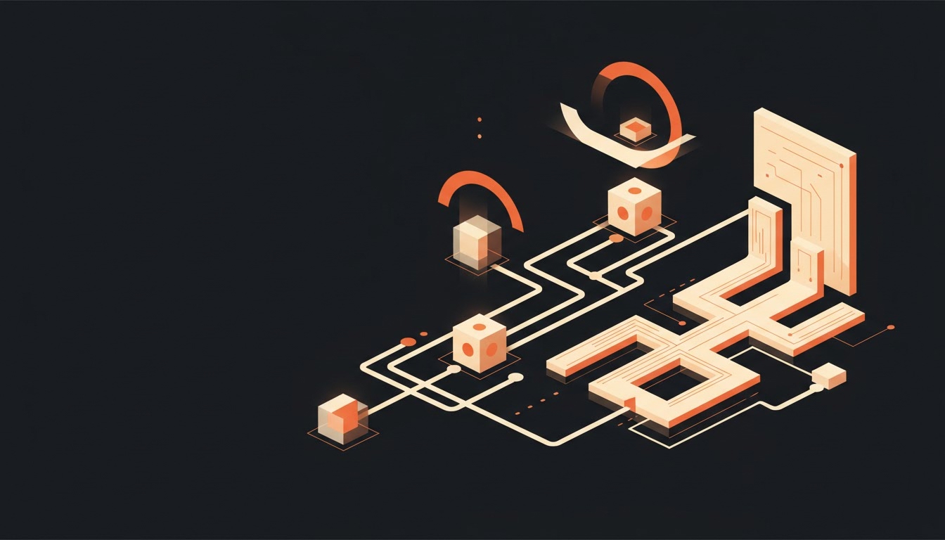 Illustration éditoriale pour « Opérationnaliser la Gouvernance des Agents IA : Un Cadre Pratique pour l'Intégration aux Flux de »